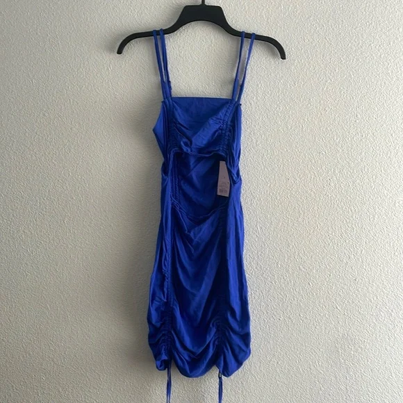 blue dress for baby girl iKimK Wild Fable Women's Blue Halter Tie Terry Textured Swim Cover Up   iAnheuser